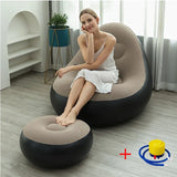 Opblaasbare Lazy Couch – Comfortabele Opvouwbare Sofa voor Buiten en Binnengebruik
