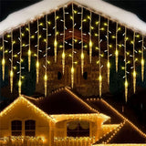 LED IJspegels Lichtjesketting | 8 Modi | Winter-Festoon Gordijn | Kerst- & Nieuwjaarsdecoratie 2025 | EU-Stekker