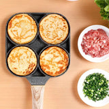 OmeletMaster - vier secties koekenpan voor perfect ontbijt