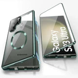 Metall Aluminiumlegering 360 Hoes met Veiligheidsvergrendeling voor Samsung Galaxy S24-S23 Serie