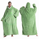 CozyHaven XXL Kapuzendecke | Zachte Sherpa Draagbare Deken met Mouwen & Zak | 140 cm | Unisex Winter Knuffeldeken