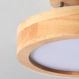 Moderne LED plafondlamp van hout