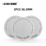 MHW-3BOMBER 51/53/58.5mm Espresso Puck Scherm Dubbelwandig Metaal Koffie Herbruikbaar Filter