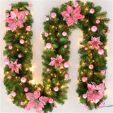 Luminarae | Kerstguirlande 2,7 m | Met LED-verlichting & dennen takken | Voor haard, trapleuning & deurdecoratie | 5 Kleuren