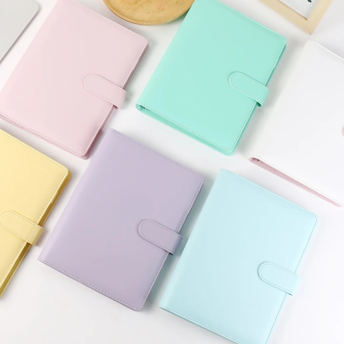 A5 PU lederen binder in macaronkleuren | Planner | DIY fotoalbum en agenda in één
