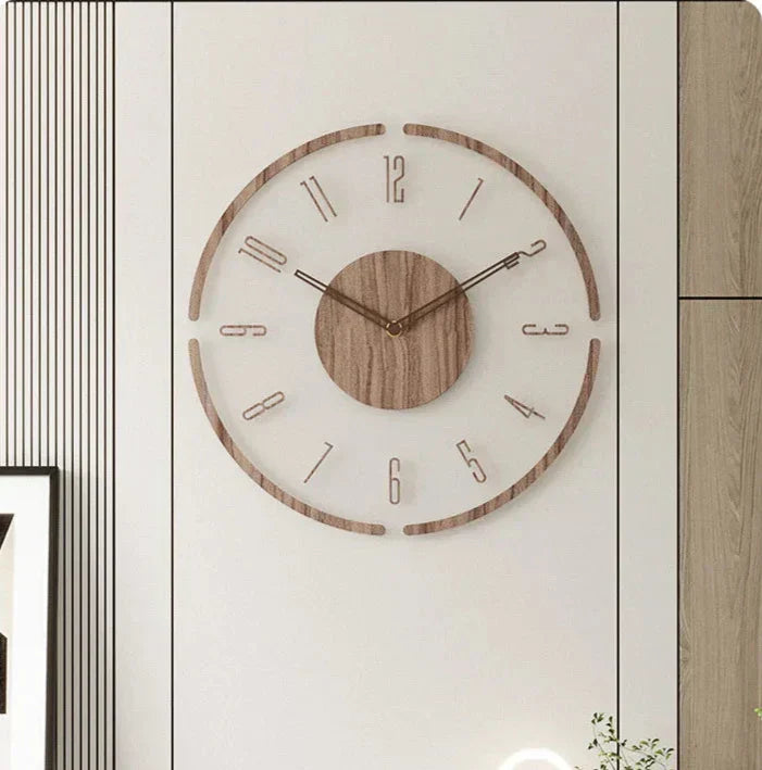 ModernStyleClock |  Grote Houten Wandklok voor Woonkamers