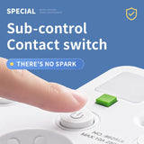 Meerdere stekkerdoos VOLTRIQ ProLine | 3–4 aansluitingen + 2× USB & 1× Type-C | 2500 W | Overspanningsbeveiliging & controle schakelaar