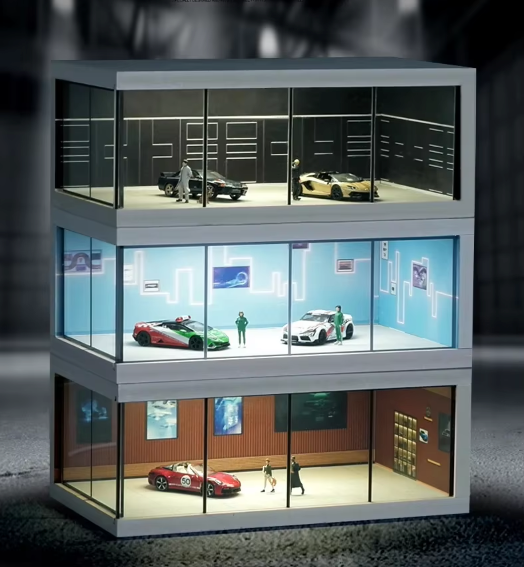 GaragePro 1:64 | Perfect thuis voor speelgoedauto's en miniatuurmodellen