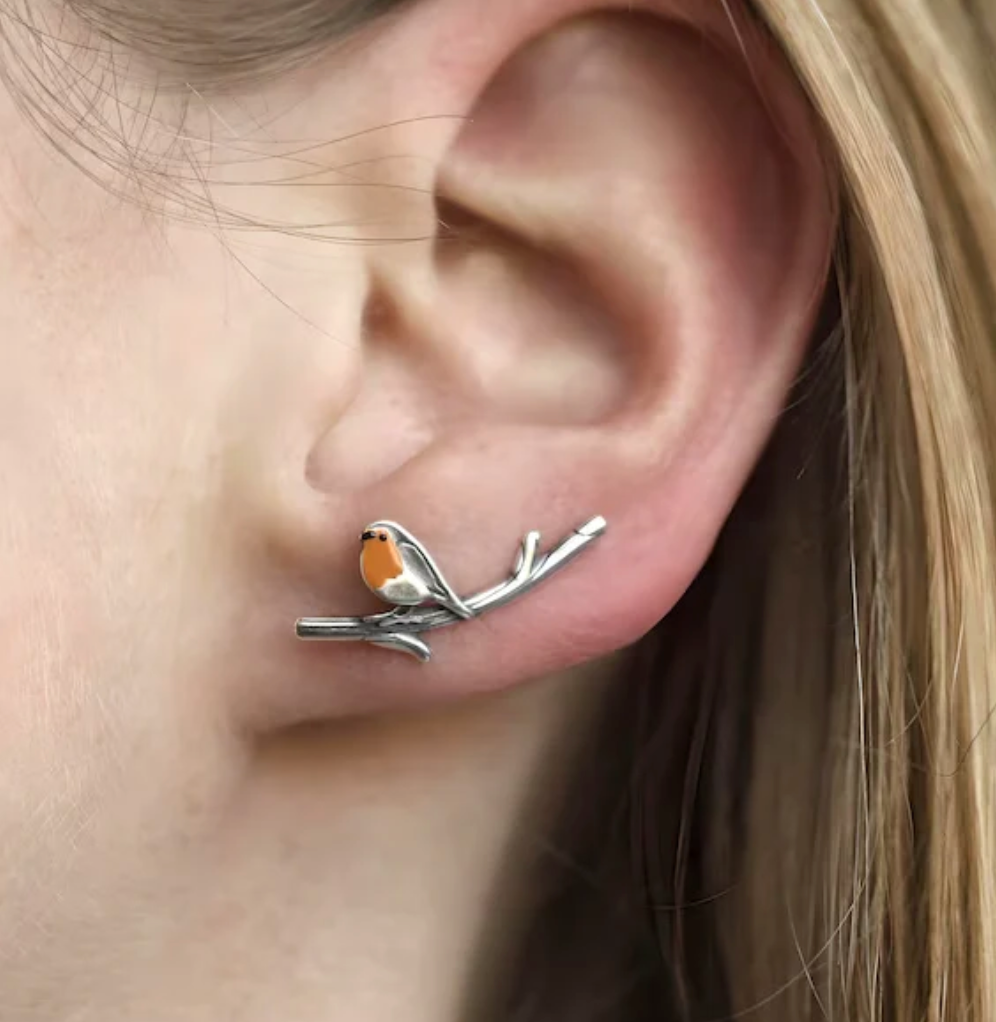 LuckFeather | Handgemaakte glas-in-lood oorbellen voor de lente