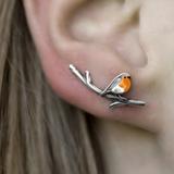 LuckFeather | Handgemaakte glas-in-lood oorbellen voor de lente