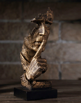 Abstracte Gouden Sculptuur "NordicLijn" – Moderne Scandinavische Decoratie