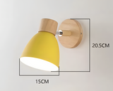 Jandiel - Scandinavische moderne hangende wandlamp met schakelaar in hout