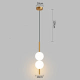 Moderne gouden hanglamp met bolvormige kap | Minimalistische LED plafondlamp