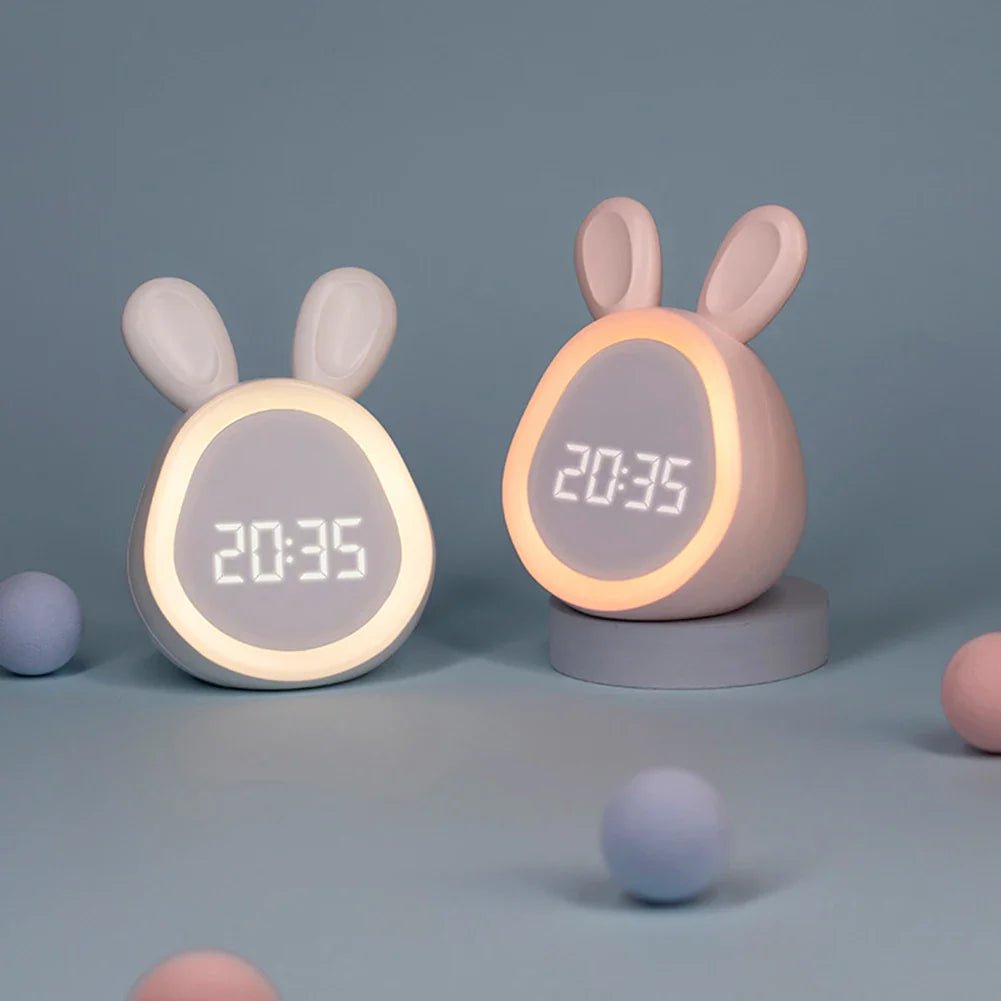 Kinderwekker in Konijnenvorm met LED Nachtlicht - BunniGlow