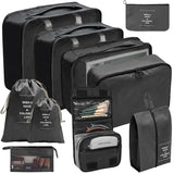 PackWunder Reisorganizerset 7/8/9/10-delig | Vouwbare koffer-organizer | Voor kleding, schoenen & accessoires
