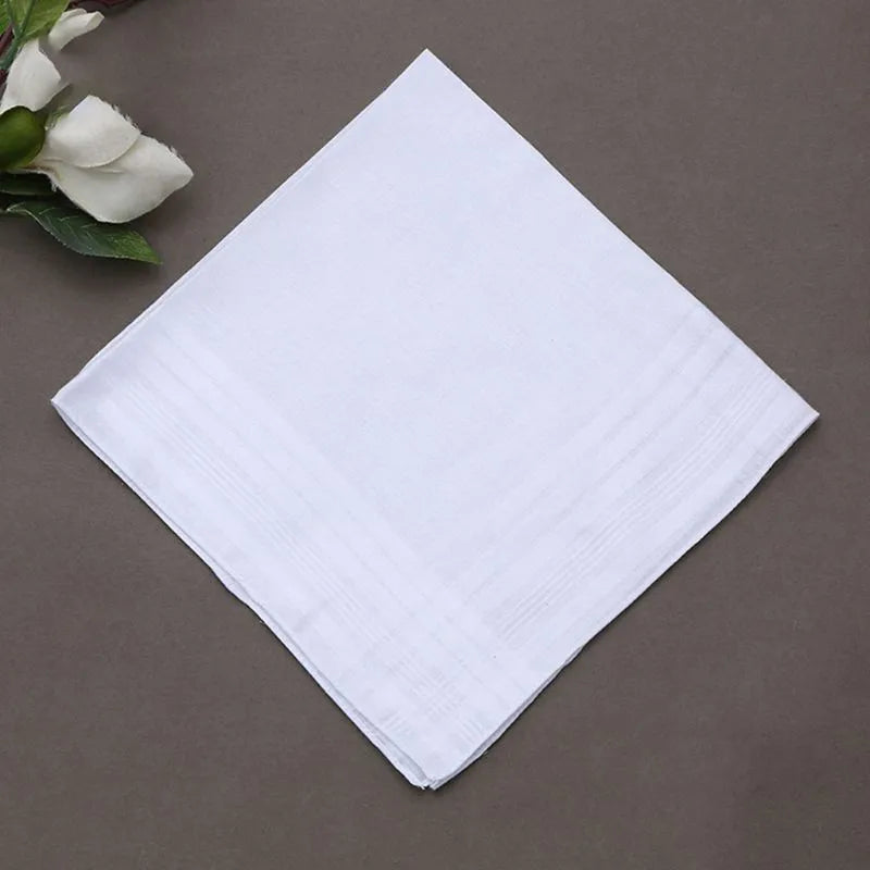 3Pcs Mannen Vrouwen 100% Katoen Zakdoeken