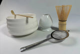 Japanse Matcha Thee Set – Bamboe Klopper, Kom, Schep & Houder – Traditioneel Ceremonieel Matcha Bereiden – Cadeauset