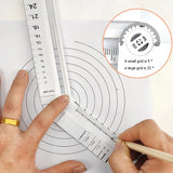 Multifunctionele geometrische sjabloon | Tekenset | Meetinstrument voor school en architectuur