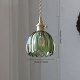 Retro wandlamp in de vorm van een tulp – wandlamp met glazen kap en gouden afwerking