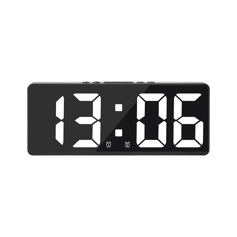 Eenvoudige Led Klok Kleurrijk Lichttemperatuur Kalender Wekker Creatieve Klok