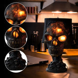 Gotische Tafel lamp SkullFire | Halloween schedel decoratie | LED Ambient Light | 20 x 11 x 11 cm
