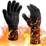 ThermaGrip Hittebestendige Grillhandschoen | Silicoon & Katoen | Antislip & vlamvertragend tot 800 °C | Voor Grill, Oven & BBQ | 1 stuk