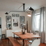 Zwarte plafondlamp met draaibare armen – modern design