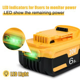 PowerCore 20V 3.0Ah/6.0Ah/9.0Ah Accu + Lader Compatibel met Dewalt DCB200 Serie | Accu Batterij | Vervangende Batterij Compatibel met Dewalt DCB206 DCB207 DCB204 DCB203