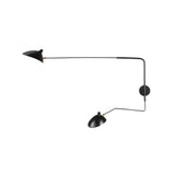 Serge Mouille Eén-Arms Wandlamp – Iconisch Ontwerp uit de Jaren '50 met Verstelbare Arm