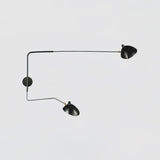 Serge Mouille Eén-Arms Wandlamp – Iconisch Ontwerp uit de Jaren '50 met Verstelbare Arm