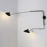 Serge Mouille Eén-Arms Wandlamp – Iconisch Ontwerp uit de Jaren '50 met Verstelbare Arm