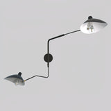 Serge Mouille Eén-Arms Wandlamp – Iconisch Ontwerp uit de Jaren '50 met Verstelbare Arm