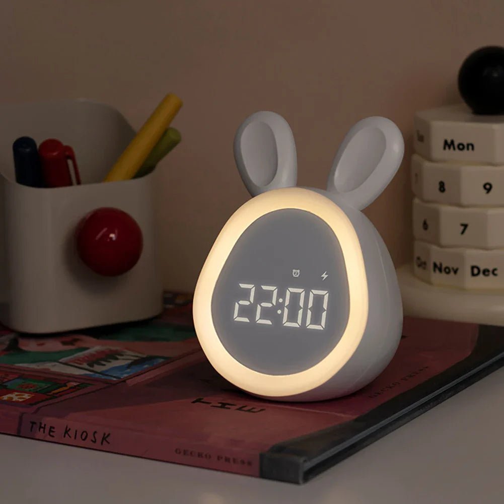 Kinderwekker in Konijnenvorm met LED Nachtlicht - BunniGlow