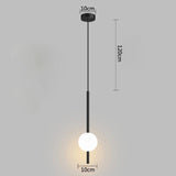 Moderne gouden hanglamp met bolvormige kap | Minimalistische LED plafondlamp