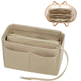 TassenLuxe Organizer Inlay | Vilt inzet met rits | 15 vakken & sleutelhanger | Voor handtassen & shoppers