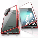 Metall Aluminiumlegering 360 Hoes met Veiligheidsvergrendeling voor Samsung Galaxy S24-S23 Serie