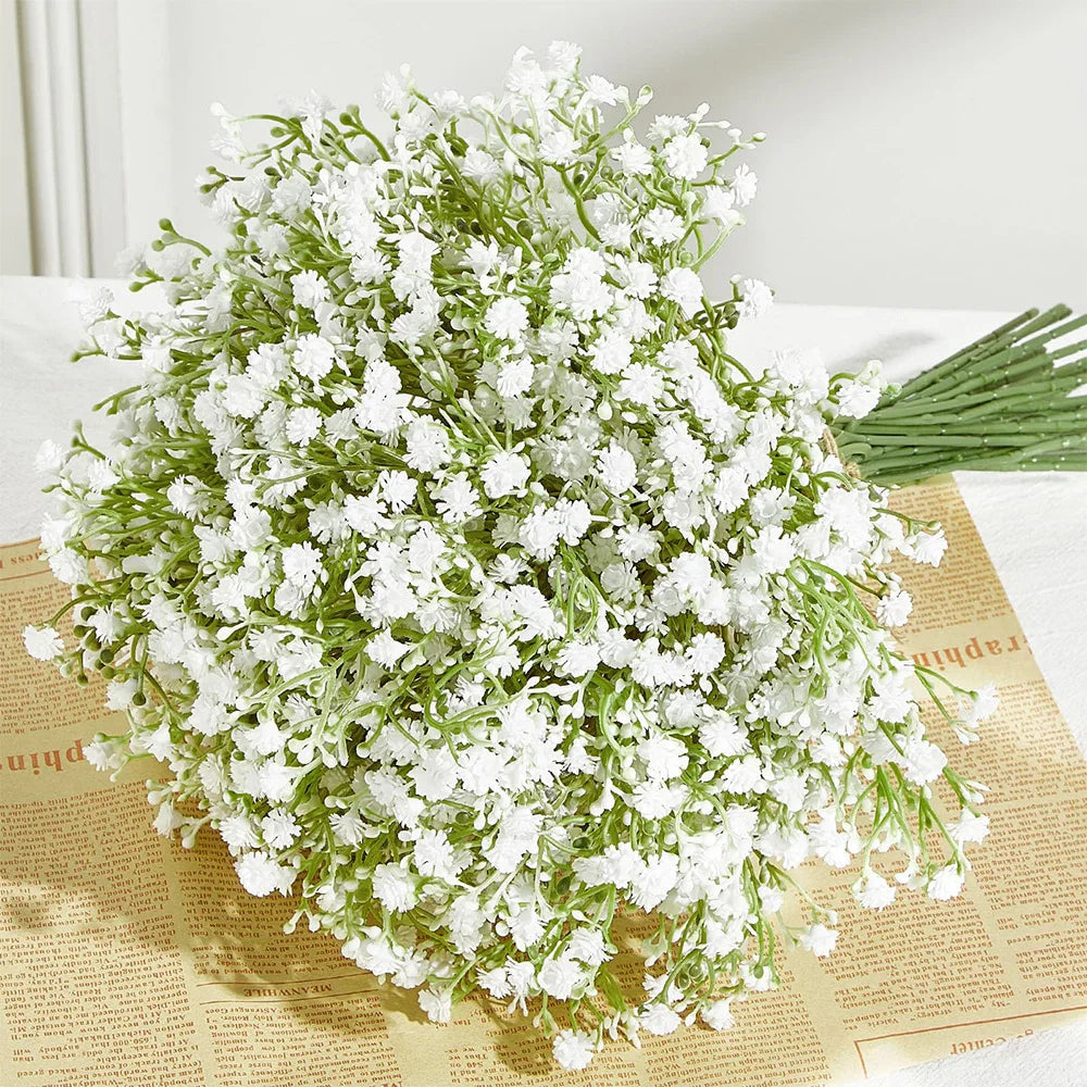 10/15x Kunstbloemen Gipskruid | Bruiloft & Interieurdecoratie | DIY Nepbloemen voor Boeket