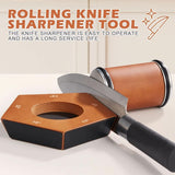 SharpRoll Diamant-Rollmesserschärfer – Handmatige Messcherper met Hout- & Diamantstenen