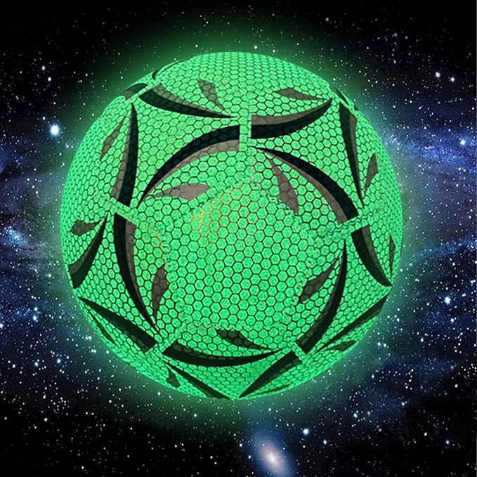 Oplichtende voetbal met reflectie-effect – Voor speelplezier bij dag en nacht