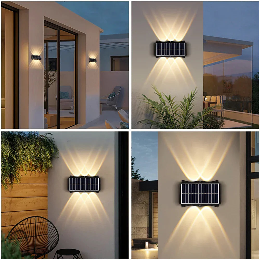 Solar Wandlamp Buiten met IP65 Waterdichte LED Verlichting en Zonne-energie