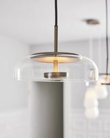 Solara Hanglamp – Elegante Messing & Glas LED Hanglamp