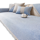 Effen Plain Sofabedekking - Duurzaam Katoen & Linnen Polyester Antislip Bankhoes