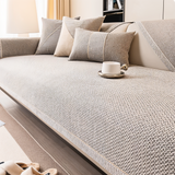 Effen Plain Sofabedekking - Duurzaam Katoen & Linnen Polyester Antislip Bankhoes