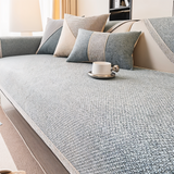 Effen Plain Sofabedekking - Duurzaam Katoen & Linnen Polyester Antislip Bankhoes