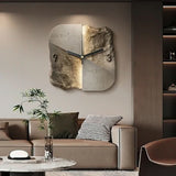StoneAura – Moderne Designer Zandsteen Wandklok