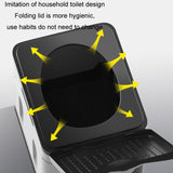 Sandsberg | Auto Vouwbare Draagbare Toilette Buiten Nood Mobiele Toilette (Donkergrijs)