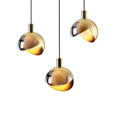 Moderne Gouden Glazen Hanglamp – Elegante Rookglas & Verstelbare Hanghoogte