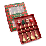 FESTIFORK – Creatieve kerstlepel- en fruitvorkset voor koffie en desserts