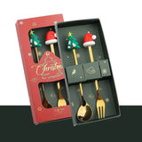 FESTIFORK – Creatieve kerstlepel- en fruitvorkset voor koffie en desserts