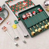FESTIFORK – Creatieve kerstlepel- en fruitvorkset voor koffie en desserts